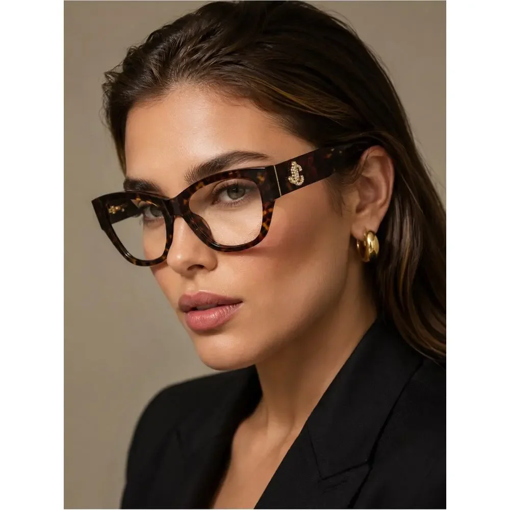 NEW!!! Jimmy Choo JC3033BU 5002 Tortoiseshell Cat-Eye Glasses Authentic